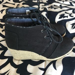 TOMS fabric espadrille booties
